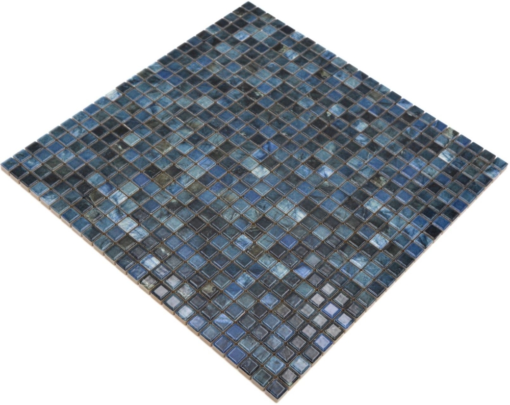 Jasba Agrob Buchtal Marble & More Mosaik Keramik Steinzeug labradorit blue glänzend Mamoroptik Küche Bad Dusche JBMM26