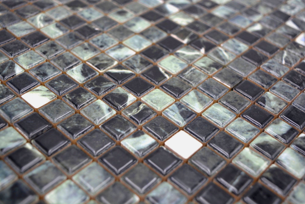 Jasba Agrob Buchtal Marble & More Mosaik Keramik Steinzeug verde alpi glänzend Mamoroptik Küche Bad Dusche JBMM27