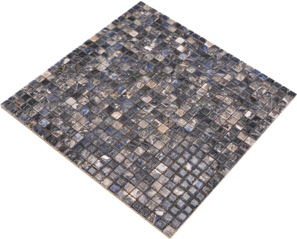 Jasba Agrob Buchtal Marble & More Mosaik Keramik Steinzeug illusion dark glänzend Mamoroptik Küche Bad Dusche JBMM28