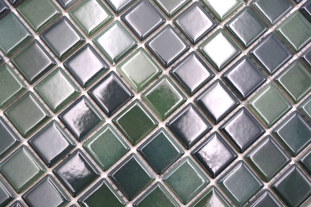 Jasba Agrob Buchtal Fresh Mosaik Keramik Steinzeug forest green mix glänzend Küche Bad Dusche