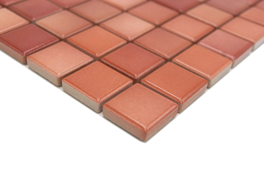 Jasba Agrob Buchtal Fresh Mosaik Keramik Steinzeug brick red mix glänzend k.A. Küche Bad Dusche JBF218