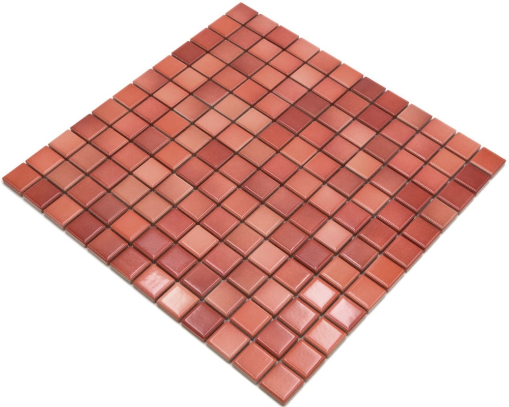 Jasba Agrob Buchtal Fresh Mosaik Keramik Steinzeug brick red mix glänzend k.A. Küche Bad Dusche JBF218