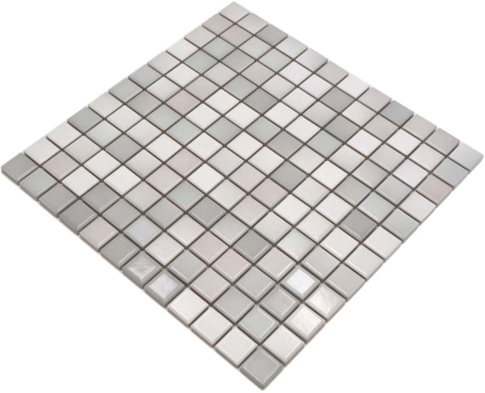 Jasba Agrob Buchtal Fresh Mosaik Keramik Steinzeug warm grey mix glänzend k.A. Küche Bad Dusche JBF220