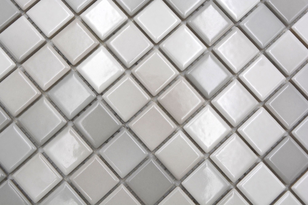 Jasba Agrob Buchtal Fresh Mosaik Keramik Steinzeug warm grey mix glänzend k.A. Küche Bad Dusche JBF220