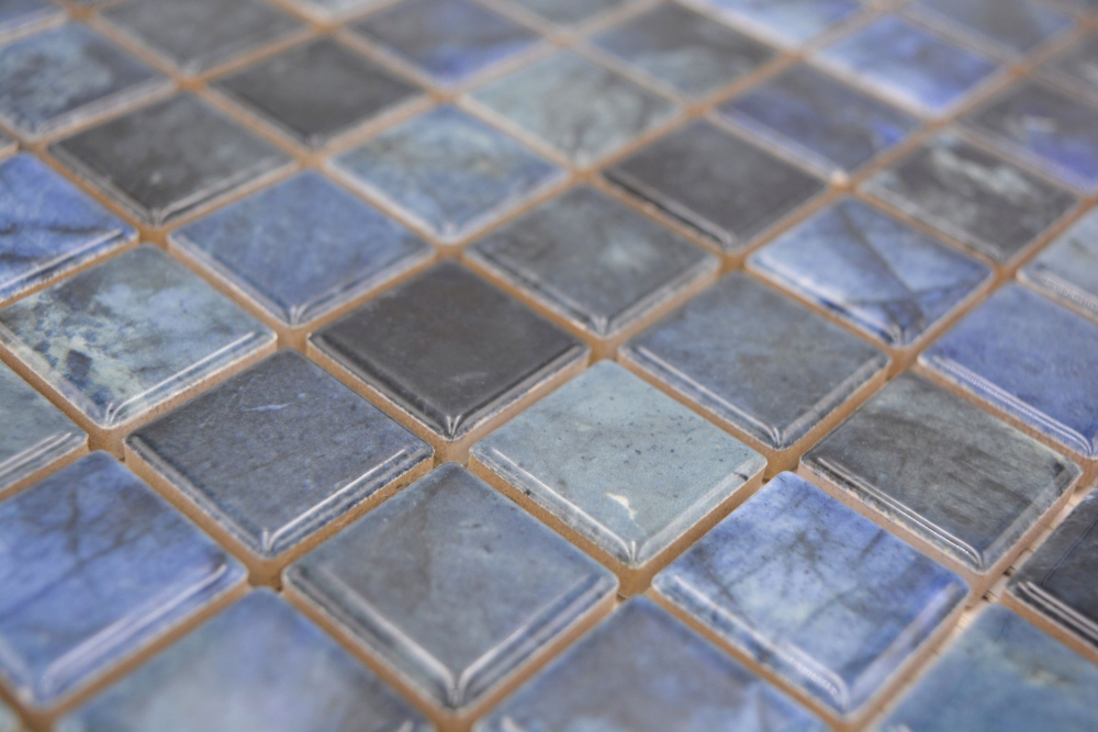 Jasba Agrob Buchtal Marble & More Mosaik Keramik Steinzeug labradorit blue glänzend Mamoroptik Küche Bad Dusche JBMM20