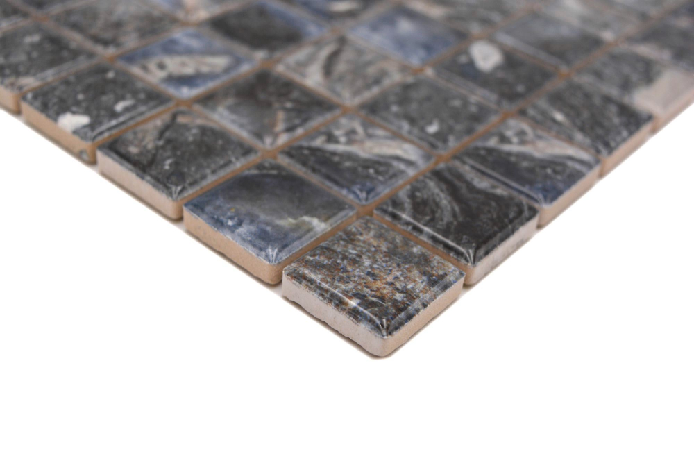 Jasba Agrob Buchtal Marble & More Mosaik Keramik Steinzeug illusion dark glänzend Mamoroptik Küche Bad Dusche JBMM22
