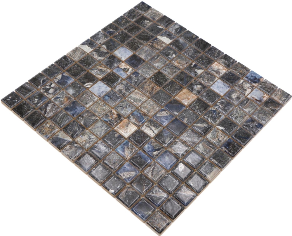 Jasba Agrob Buchtal Marble & More Mosaik Keramik Steinzeug illusion dark glänzend Mamoroptik Küche Bad Dusche JBMM22