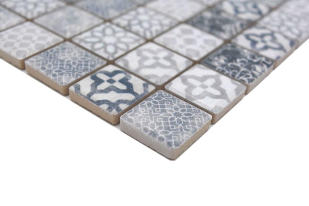 Jasba Pattern Mosaik Keramik Steinzeug grau matt Retrooptik Küche Bad Dusche JBPV02