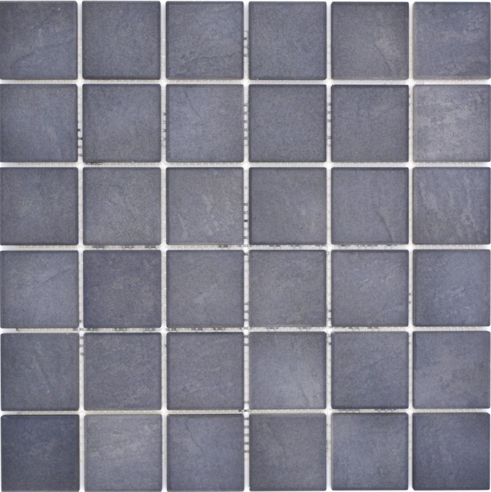 Mosaik Steinoptik Keramik Steinzeug schiefer matt - 10 Mosaikblaetter