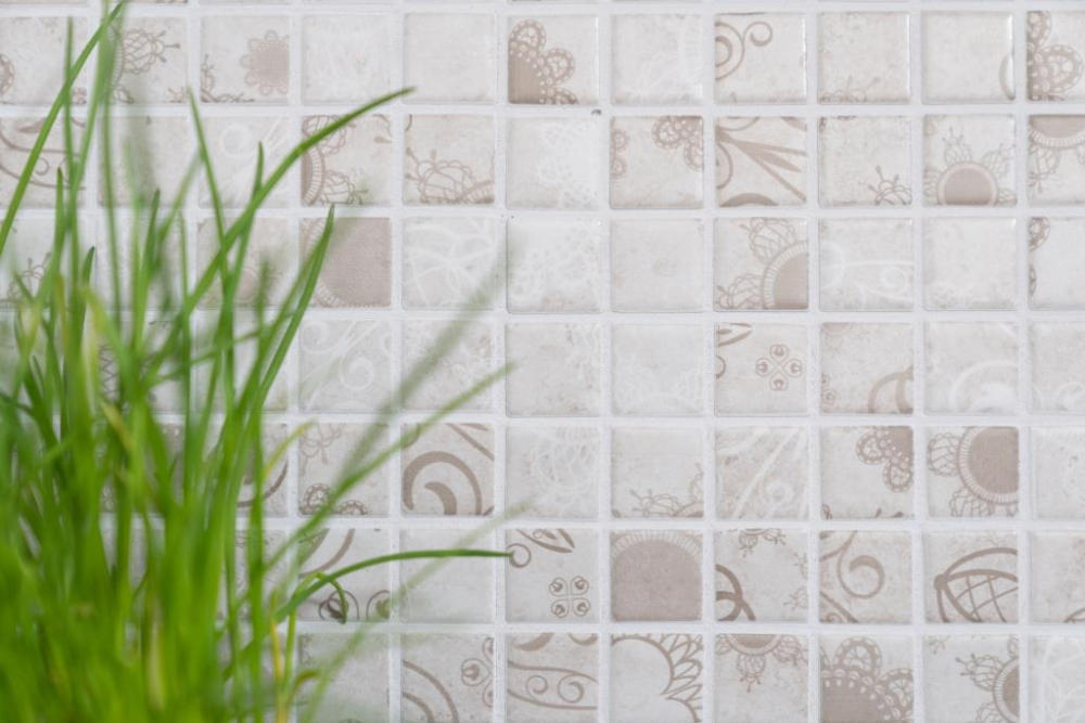 Diseno mosaico aspecto ceramica gris mate - 10 tapetes mosaico