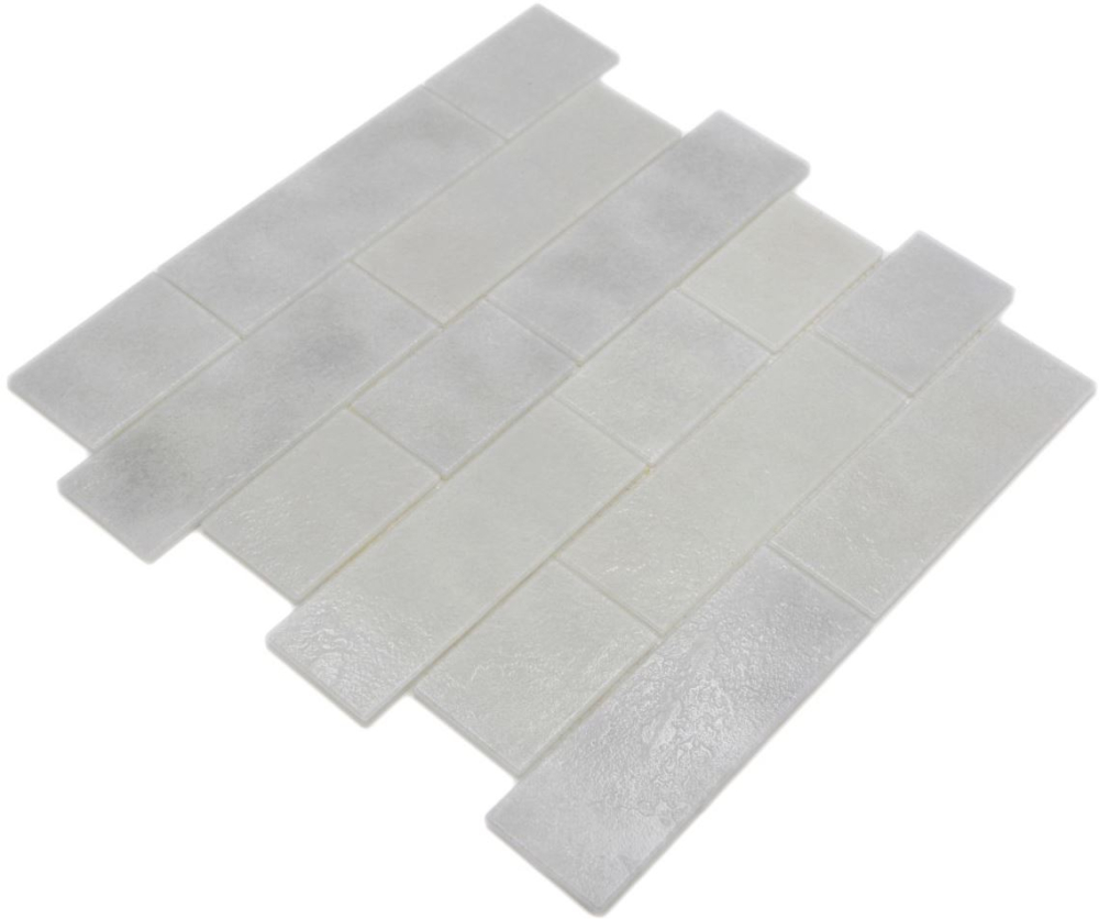 Tappetino in vetro mosaico Metro wall look composito grigio chiaro Backsplash 68-0139L - Kopie