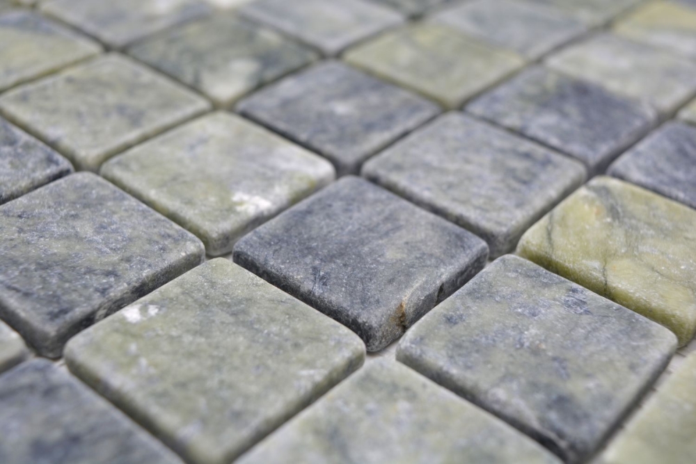 Natursteinmosaik Marmor grün matt Wand Boden Küche Bad Dusche - 42-32-407