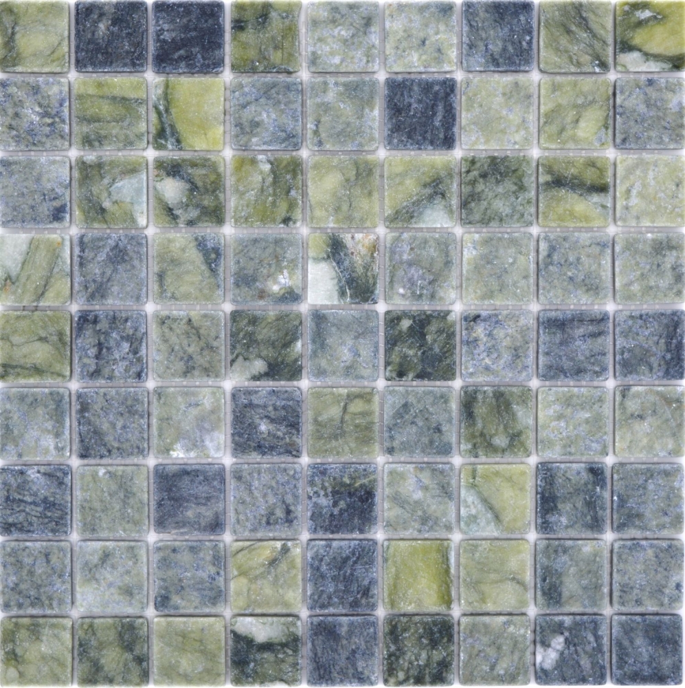 Natursteinmosaik Marmor grün matt Wand Boden Küche Bad Dusche - 42-32-407