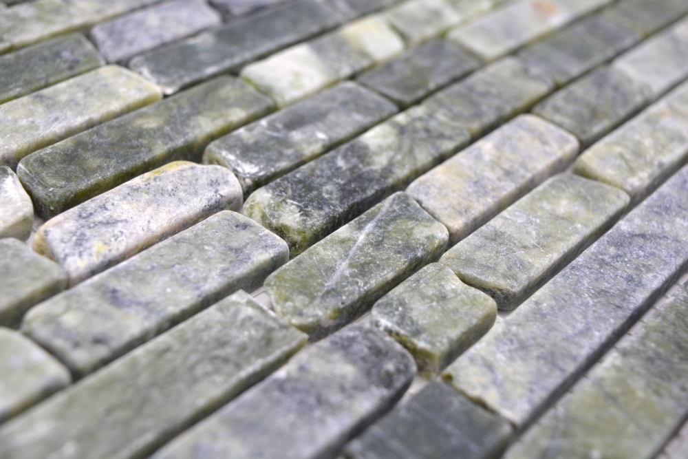 Naturstein Mosaikfliesen Marmor grün matt Wand Boden Küche Bad Dusche - 40-0407