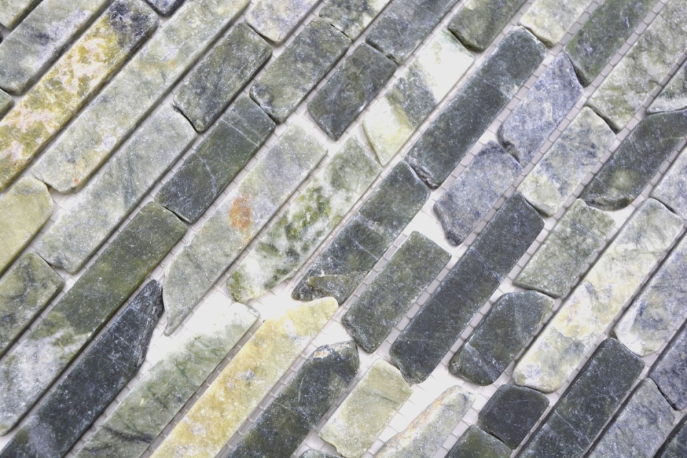 Naturstein Mosaikfliesen Marmor grün matt Wand Boden Küche Bad Dusche - 40-0407