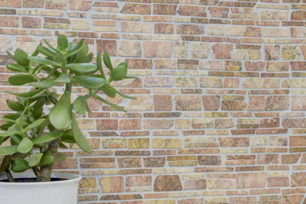 Mosaique Brickmosaik uni Rossoverona Marbre aspect maconnerie rouge mat