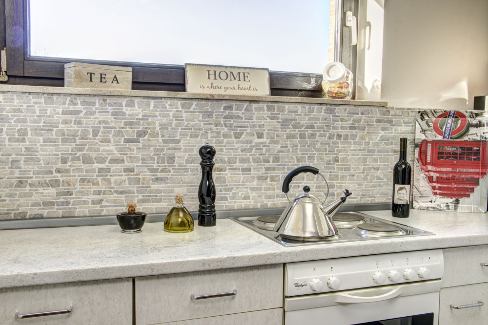 Mosaique Brickmosaik uni Grey Marbre aspect maconnerie gris mat
