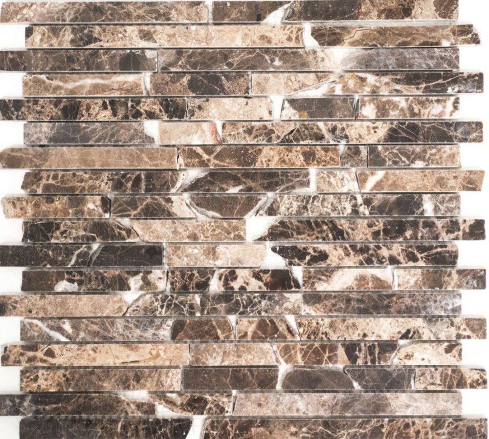 Mosaico Ladrillo Impala marron pulido aspecto ladrillo mezcla