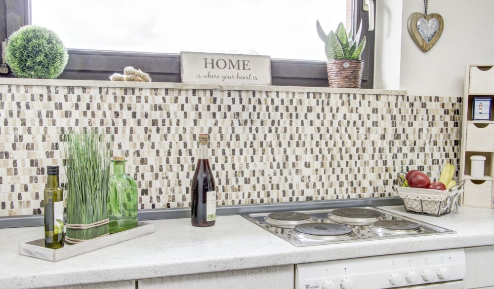 Marmol mosaico Rustico Emperador crema Piezas apomazado Sopo-M10-VH21