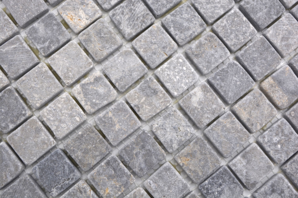 Marmor Mosaik Hellgrau Grau Anthrazit Naturstein Antik - 36-TN23