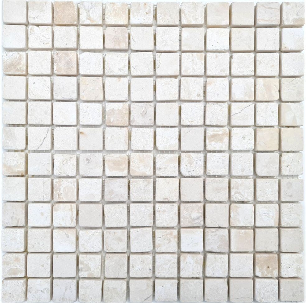 Marmor Mosaik THUMBNAIL weiss cream Naturstein Antik - 40-T23W