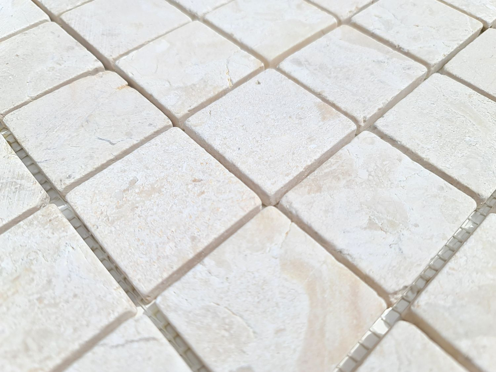 Mosaique de marbre THUMBNAIL blanc creme antique - 40-T48W