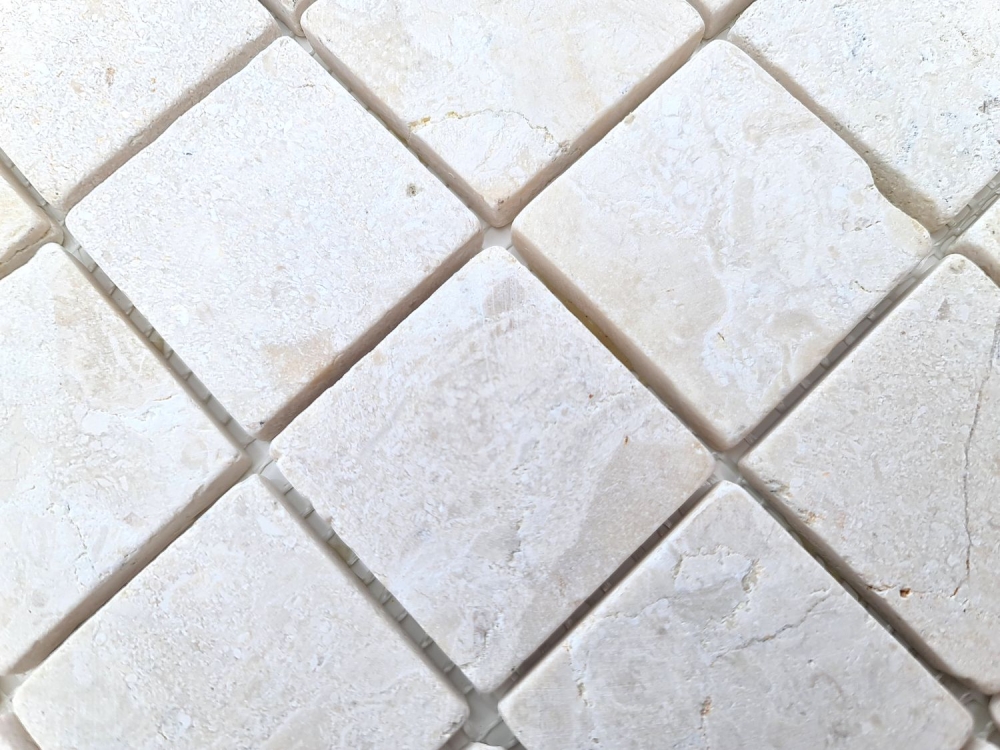 Mosaique de marbre THUMBNAIL blanc creme antique - 40-T48W