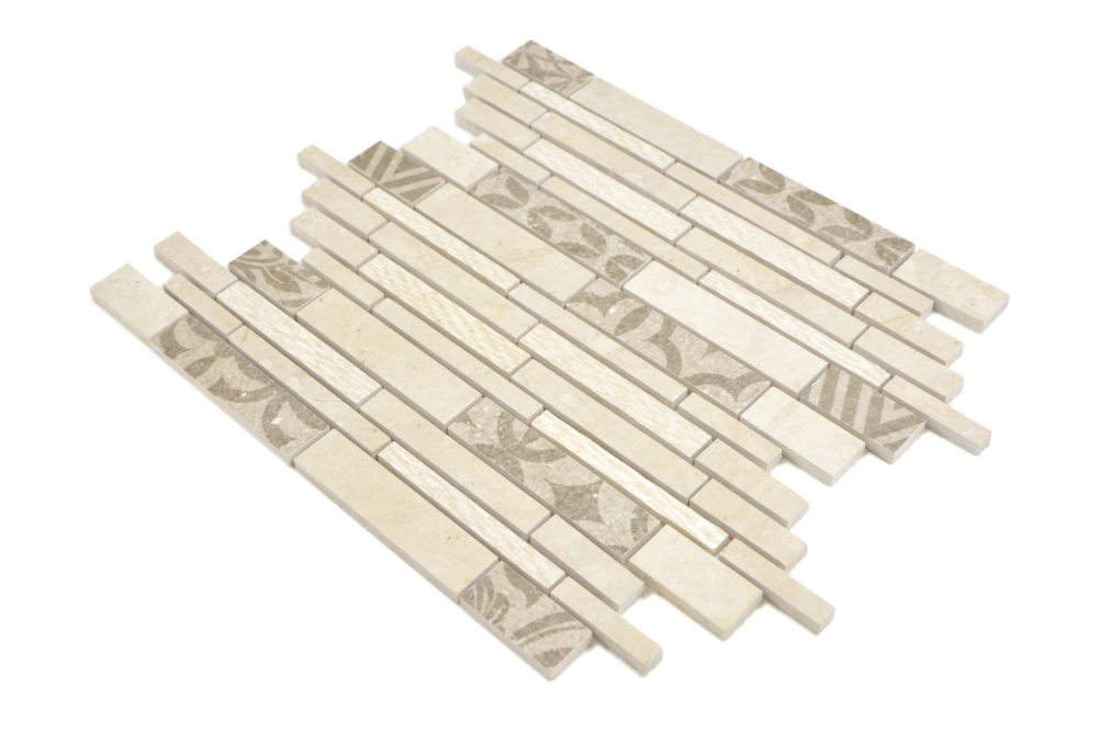 Marmol Mosaico Ceramico Mosaico Piezas Marron Beige Crema Mezcla Azulejo Backsplash Cocina Azulejo - 180-A0127B