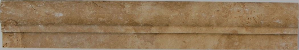 Bordure profilée en travertin antique Ogee1 Noce, noyer mat