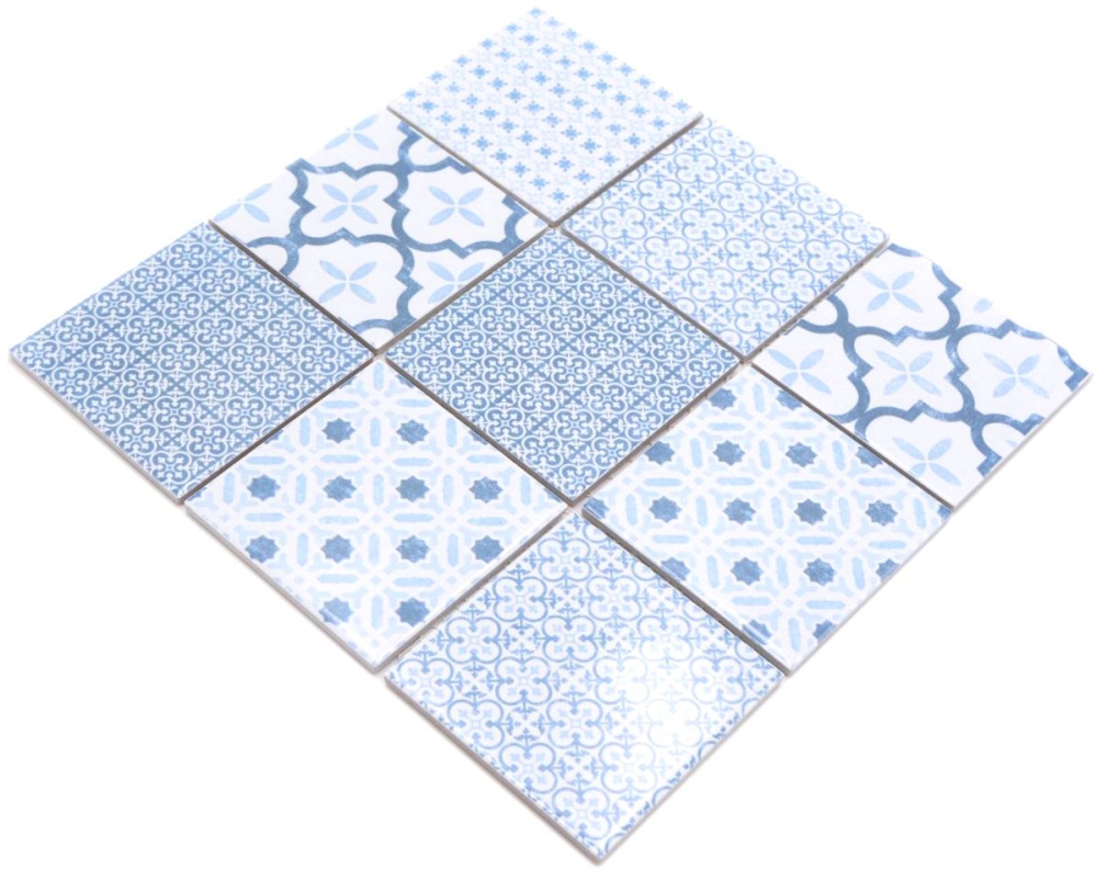 Mosaique Carre PRONTO COOL blue Ceramique retro bleu brillant
