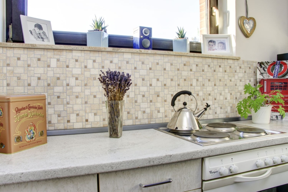 Mosaique Auto-collante Combinaison Travertin mix beige Aspect combine mat