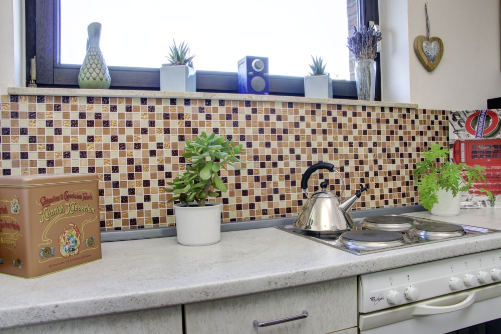 Mosaique autocollant carre mosaique de verre pierre mix beige marron mix translucide brillant