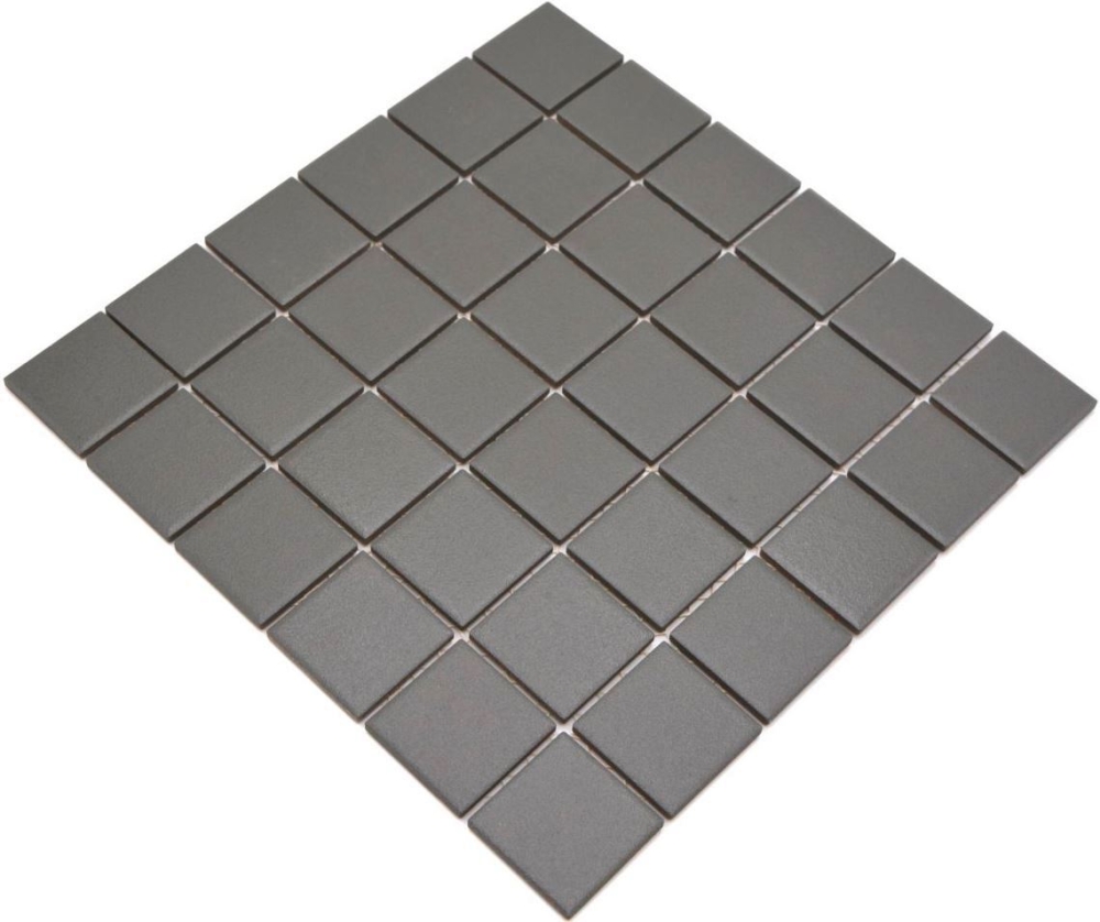 Mosaik Fliese Rutschhemmung grau metall Keramikmosaik Dusche Boden Wand 14-0222-R10