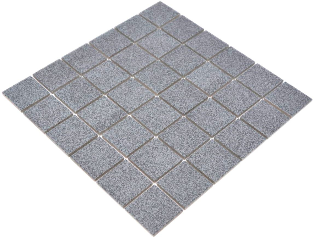 Mosaik Fliese Rutschhemmung grau steingrau Keramikmosaik 14-0202-R10 B