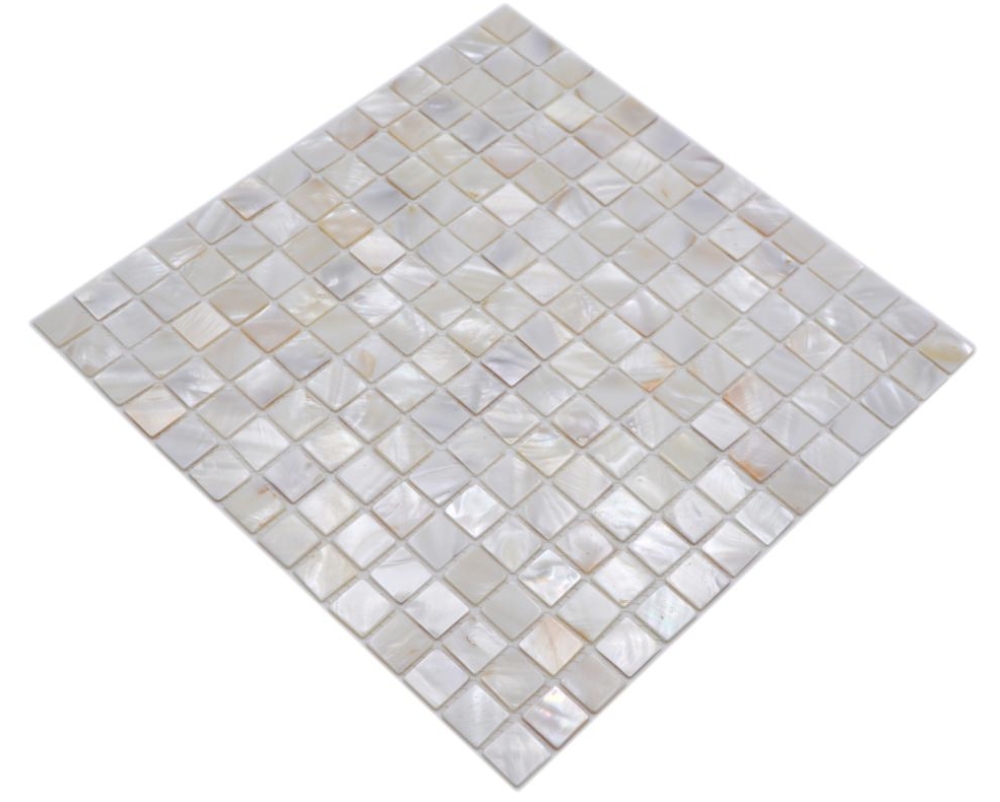 Mosaik Quadrat mix perlmutt Muschel permutt glänzend