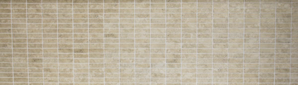 Mosaik Fliese Keramikmosaik Stäbchen beige gelb Travertin Steinoptik 24-STSO67