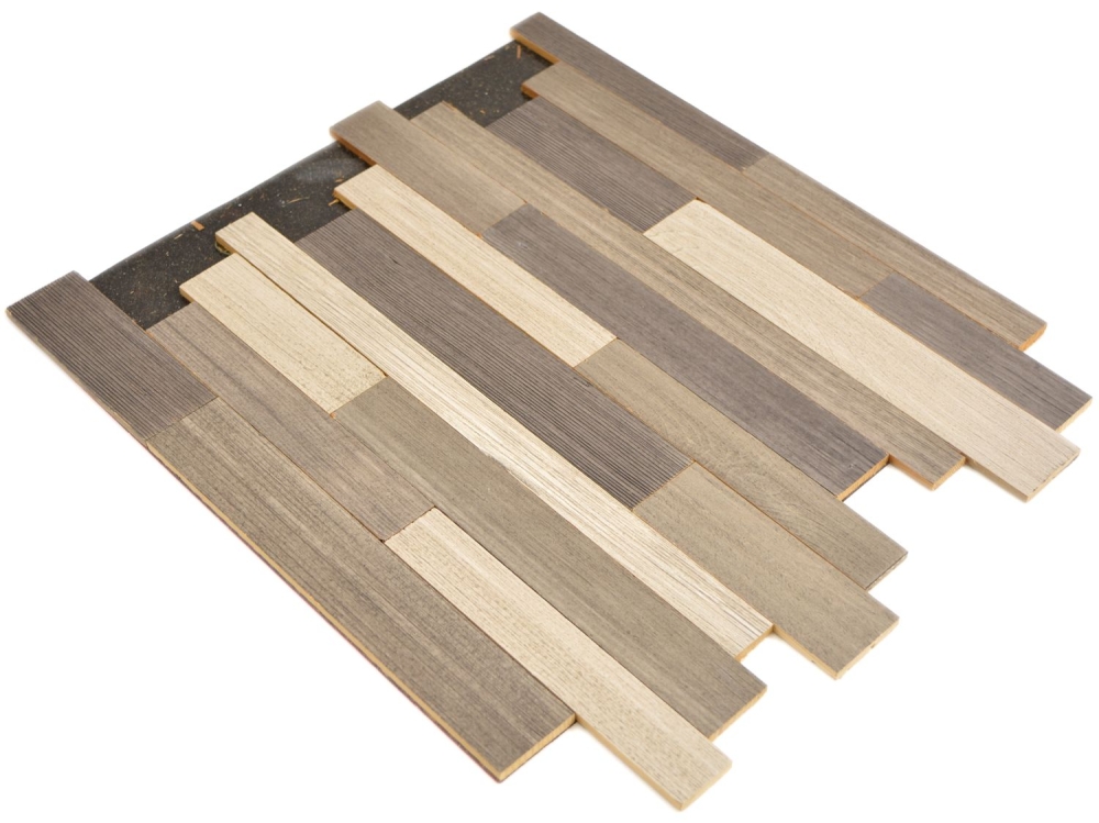 selbstklebende Echtholz Paneele Verbund Grau Anthrazit Holzwand Fliesenspiegel Küchenrückwand - 170-PW3