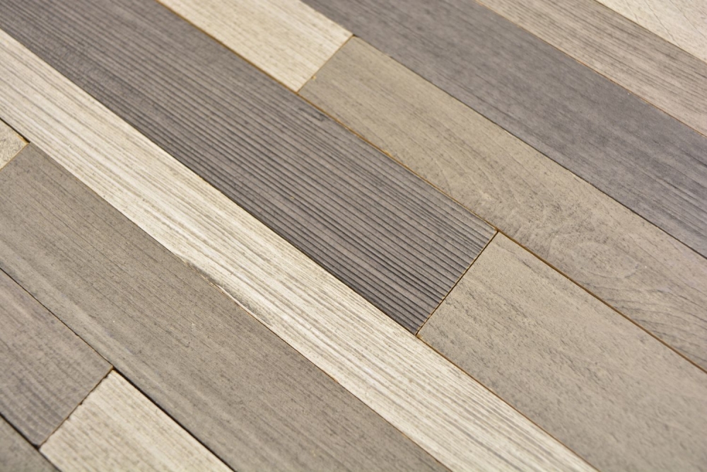 selbstklebende Echtholz Paneele Verbund Grau Anthrazit Holzwand Fliesenspiegel Küchenrückwand - 170-PW3
