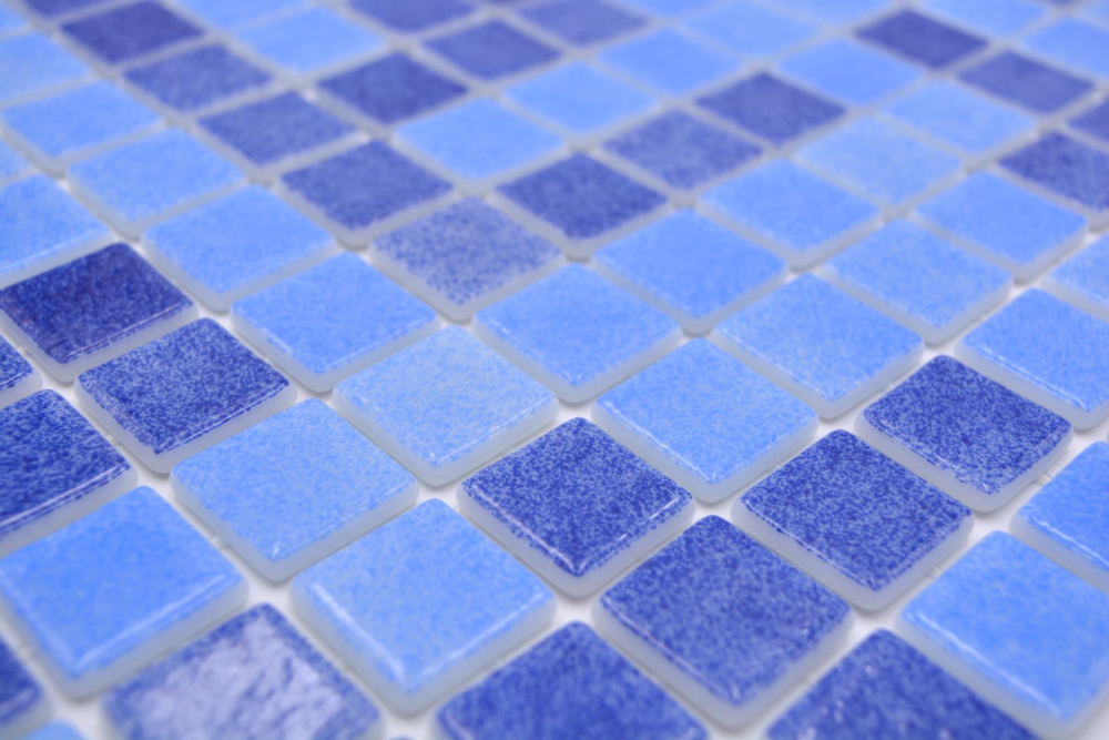 Mosaikfliese Poolmosaik Schwimmbadmosaik blau mix Badezimmer Dusche - 220-1158U