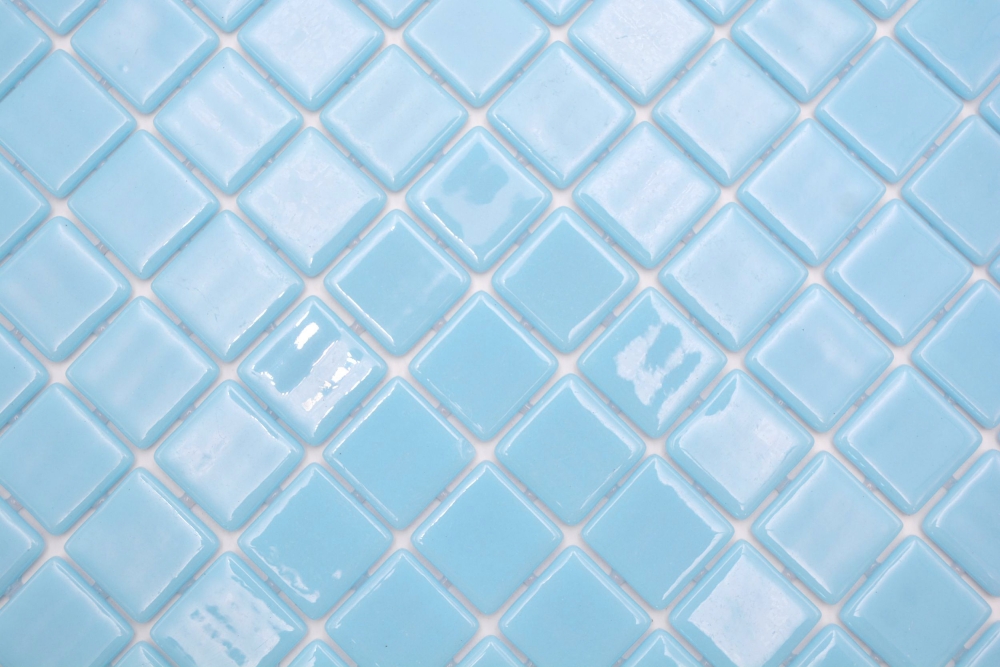 Mosaikfliese Poolmosaik Schwimmbadmosaik hellblau Dusche Wand SPAIN - 220-25102U