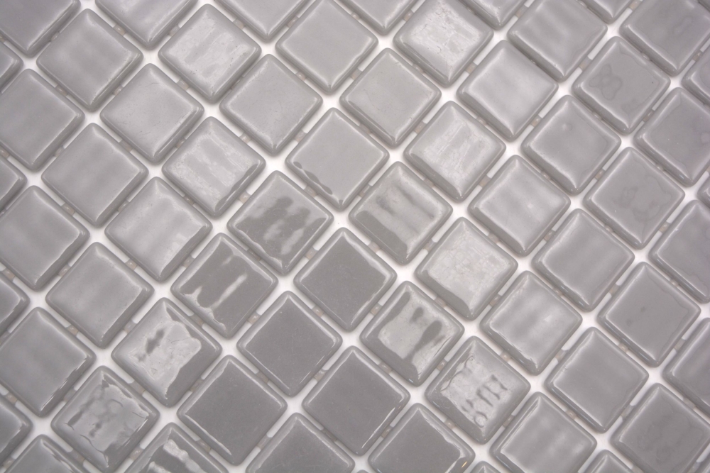 Mosaikfliese Poolmosaik Schwimmbadmosaik Grau Betongrau Dusche Wand SPAIN - 220-25108U