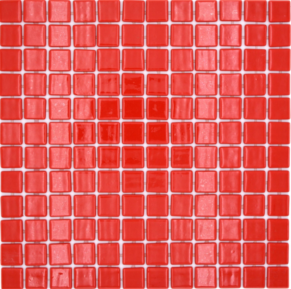 Mosaik Naturoptik ECO Glas rot glaenzend - 10 Mosaikblaetter