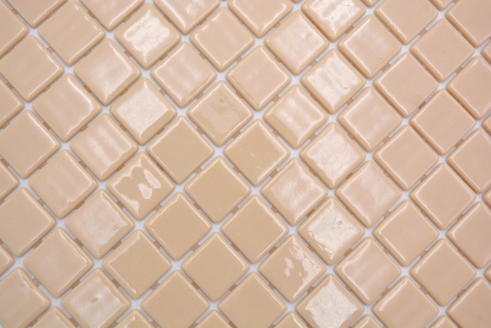 Mosaikfliese Poolmosaik Schwimmbadmosaik Beige Cream Dusche Wand SPAIN - 220-25831U