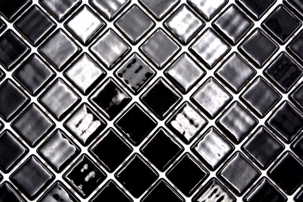 Mosaikfliese Poolmosaik Schwimmbadmosaik Schwarz Dusche Wand SPAIN - 220-25900U
