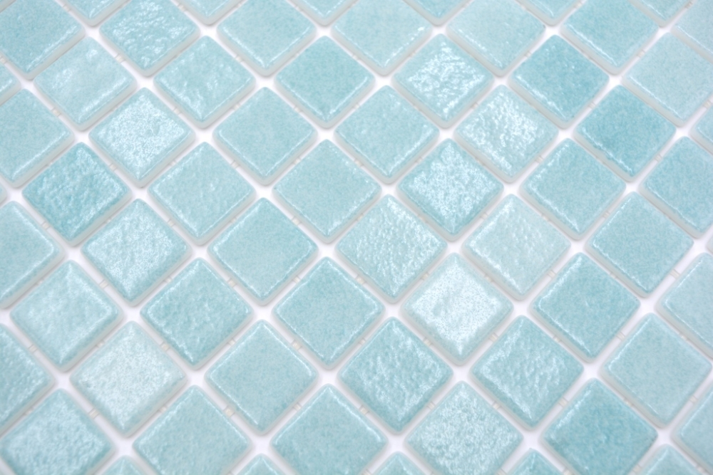 Mosaik Quadrat ECO Niebla VERDE CARIBE PAT antislip Glas Pooloptik hellgrün matt R11C