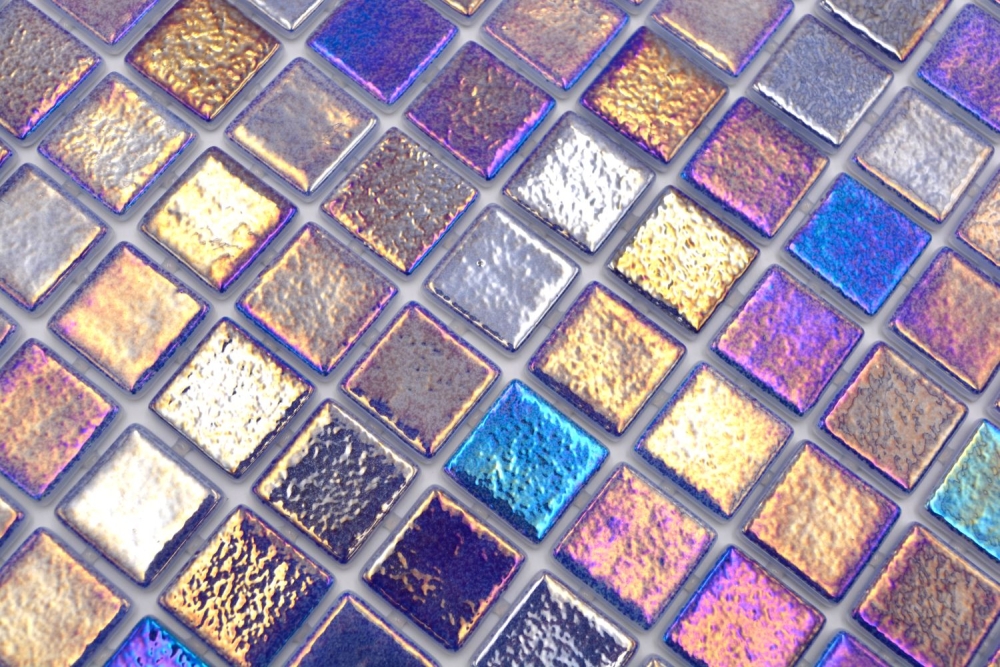 Mosaico piscina mosaico piscina mosaico azul oscuro violeta irisado - 220-P55255