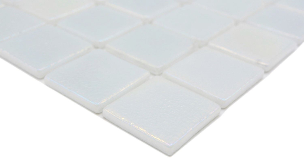 Piscina mosaico piscina mosaico de vidrio blanco iridiscente pared piso cocina bano ducha - 220-P55384