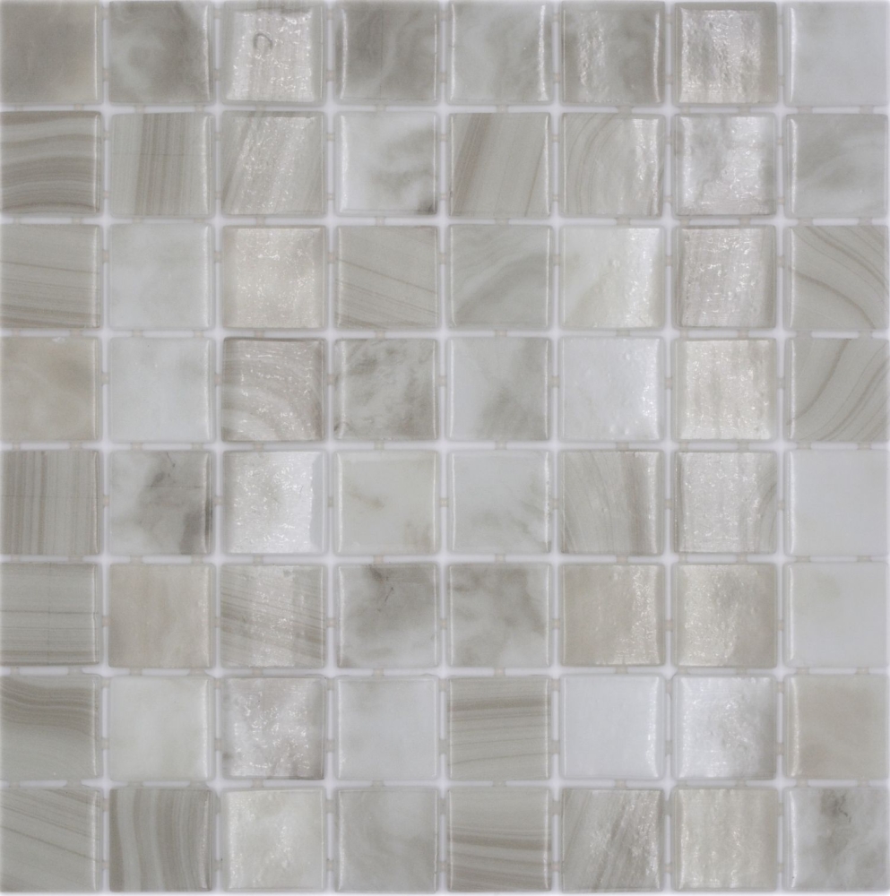 Piscina mosaico piscina mosaico de vidrio gris beige claro iridiscente pared suelo cocina bano ducha - 220-P56381
