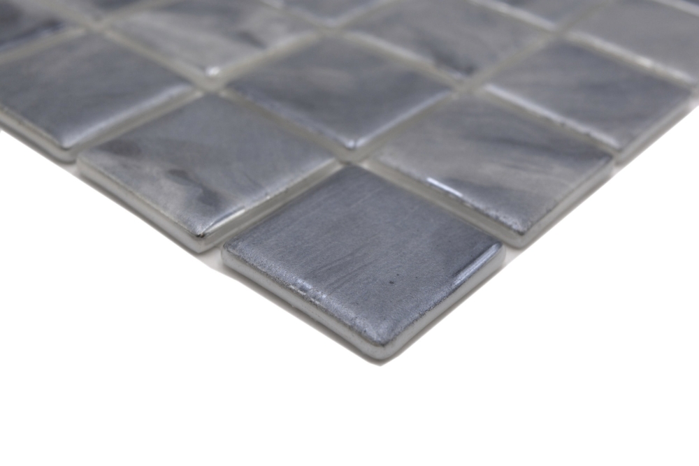 Mosaico de piscina Mosaico de vidrio Gris tortola Beige con tinte azul Suelo de pared Ducha de bano - 220-71384U