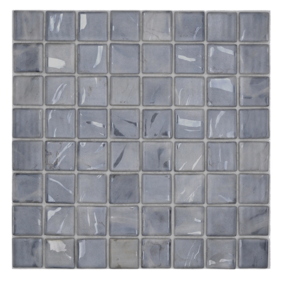 Mosaico de piscina Mosaico de vidrio Gris tortola Beige con tinte azul Suelo de pared Ducha de bano - 220-71384U
